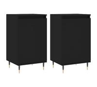 vidaXL Buffets 2 pcs noir 40x35x70 cm bois d’ingénierie 831039