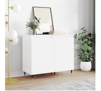 Vidaxl Buffets 2 Pcs Blanc 40x35x70 Cm Bois D?Ingénierie Blanc