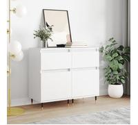 vidaXL Buffets 2 pcs blanc 40x35x70 cm bois d¿ingénierie