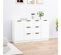 vidaXL Buffets 2 pcs blanc 60x30x70 cm Bois d'ingénierie