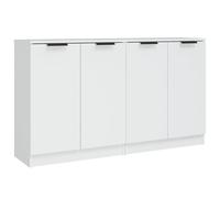 vidaXL 2× Buffets Armoires Latérales de Salle de Séjour Armoires de Rangement Meubles de Rangement Intérieur Blanc 60x30x70 cm Bois d'Ingénierie
