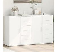 vidaXL Buffets 2 pcs blanc 60x31x70 cm bois d'ingénierie 3276553 Blanc G
