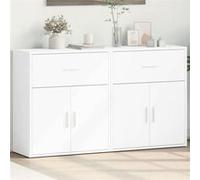 Vidaxl Buffets 2 Pcs Blanc 60x31x70 Cm Bois D'ingénierie Blanc
