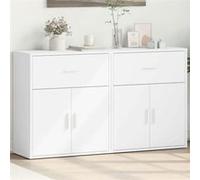 Buffets 2 pcs blanc 60x31x70 cm bois d'ingénierie, armoire de rangement, meuble d'entrée, meuble d'appoint, meuble de 3276539