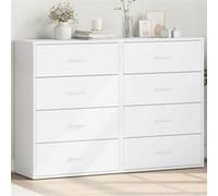 Buffets 2 pcs blanc 60x31x84 cm bois d'ingénierie, armoire de rangement, meuble d'entrée, meuble d'appoint, meuble de 3276581