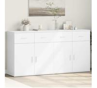 vidaXL Buffets 2 pcs blanc 79x38x80 cm bois d’ingénierie, armoire de rangement, meuble d'entrée, meuble d'appoint, meuble de 3276616