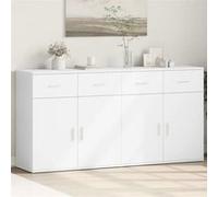 vidaXL Buffets 2 pcs blanc 79x38x80 cm bois d’ingénierie, armoire de rangement, meuble d'entrée, meuble d'appoint, meuble de 3276616