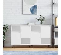 vidaXL Buffets 2 pcs blanc bois d'ingénierie