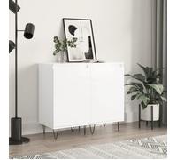 Vidaxl Buffets 2 Pcs Blanc Brillant 40x35x70 Cm Bois D'ingénierie Blanc