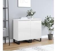 vidaXL Buffets 2 pcs blanc brillant 40x35x70 cm bois d'ingénierie 831073