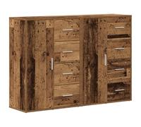 vidaXL Buffets 2 pcs Bois Ancien 60x31x84 cm Panneau de Bois