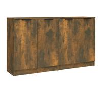 Vidaxl Buffets 2 Pcs Chêne Fumé 60x30x70 Cm Bois D'ingénierie Marron