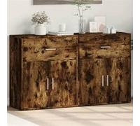 vidaXL – Buffet armoire de rangement 2 pcs en bois d'ingénierie 60x31x70 cm Chêne fumé