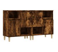 Vidaxl Buffets 2 Pcs Chêne Fumé 60x35x70 Cm Bois D'ingénierie Marron