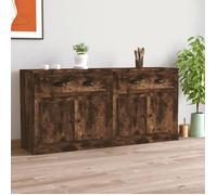 vidaXL Buffets 2 pièces chêne fumé en bois d'ingénierie 3185268