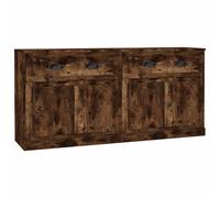 vidaXL Buffets 2 pcs, Meuble de Rangement, Armoire de Rangement, Organisateur Intérieur Salon, Moderne, Chêne Fumé Bois d'Ingénierie