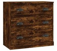 vidaXL Buffets 2 pcs chêne fumé bois d'ingénierie Marron G