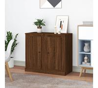 vidaXL Buffets 2 pcs chêne marron 37,5x35,5x67,5 cm bois d'ingénierie