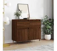 vidaXL Buffets 2 pcs chêne marron 40x35x70 cm bois d'ingénierie 831147
