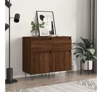 vidaXL Buffets 2 pcs chêne marron 40x35x70 cm bois d'ingénierie831163 Marron G