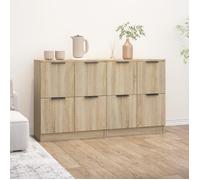 vidaXL Buffets 2 pcs Chêne Sonoma 60x30x70 cm Bois d'ingénierie 3115806