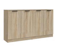 vidaXL 2× Buffets Armoires Latérales de Salle de Séjour Armoires de Rangemant Meubles de Rangement Chêne Sonoma 60x30x70 cm Bois d'Ingénierie