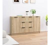 Buffets 2 pcs Chêne sonoma 60x30x70 cm Bois d'ingénierie3115790