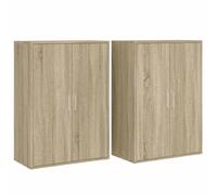 vidaXL Buffet 2 pièces chêne Sonoma 60 x 31 x 84 cm bois d'ingénierie Marron