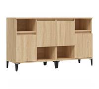 Buffets 2 pcs, Meuble de Rangement avec Compartiments, Armoire de Rangement , Organisateur Intérieur Salon, Industriel, Chêne Sonoma Bois