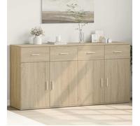 vidaXL Buffets 2 pièces Chêne Sonoma 79x38x80 cm Bois d'ingénierie Marron