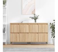Vidaxl Buffets 2 Pcs Chêne Sonoma Bois D'ingénierie Marron