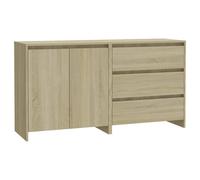 vidaXL Sideboard 2 pièces chêne Sonoma matériau dérivé du bois
