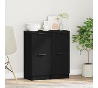 vidaXL Buffets 2 pcs en Chêne Noir, 30x30x70 cm, Fabriqué en Bois d'Ingénierie