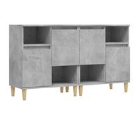 vidaXL Buffets 2 pcs gris béton 60x35x70 cm bois d'ingénierie