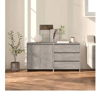 vidaXL Buffets 2 pcs Gris béton Bois d'ingénierie 3098060