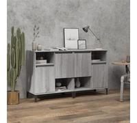 vidaXL Buffets 2 pcs, Meuble de Rangement avec Compartiments, Armoire de Rangement , Organisateur Intérieur Salon, Industriel, Sonoma Gris Bois d'Ingénierie Gris