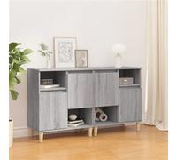 Buffets 2 pcs, Meuble de Rangement avec Compartiments et Portes, Armoire de Rangement , Organisateur Intérieur Salon, Scandinave, Sonoma Gris Bois