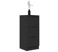 Buffets 2 pcs noir 30x30x70 cm bois d ingénierie