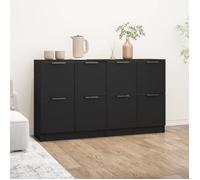 vidaXL Buffets 2 pcs Noir 60x30x70 cm Bois d'ingénierie 3115805