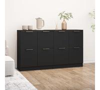 vidaXL Buffets 2 pcs Noir 60x30x70 cm Bois d'ingénierie 3115805