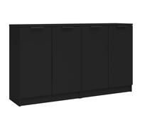 3115773 vidaXL Buffets 2 pcs Noir 60x30x70 cm Bois d'ingénierie