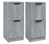 vidaXL Buffets 2 pcs Sonoma gris 30x30x70 cm Bois d'ingénierie