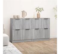 vidaXL Buffets 2 pcs Sonoma gris 60x30x70 cm Bois d'ingénierie