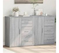 vidaXL Buffets Armoire de rangement 2 pcs Sonoma gris bois d'ingénierie 60x31x70 cm