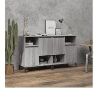 Vidaxl Buffets 2 Pcs Sonoma Gris 60x35x70 Cm Bois D'ingénierie Marron