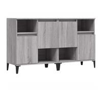 Vidaxl Buffets 2 Pcs Sonoma Gris 60x35x70 Cm Bois D'ingénierie Marron