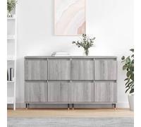 vidaXL Buffets 2 pcs sonoma gris bois d'ingénierie