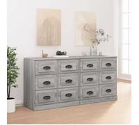 vidaXL Buffets 2 pcs sonoma gris bois d'ingénierie 3185285