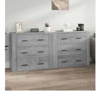 vidaXL Buffets 2 pcs sonoma gris bois d'ingénierie 3185413