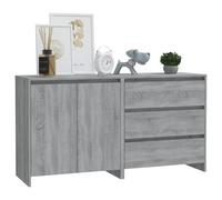 vidaXL Sideboard Gris Sonoma 2 pièces en bois composite